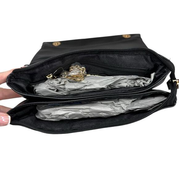 NWT Urban Expressions Krista Black Two-Tone Studded Embellished Evening Bag - Picture 13 of 14